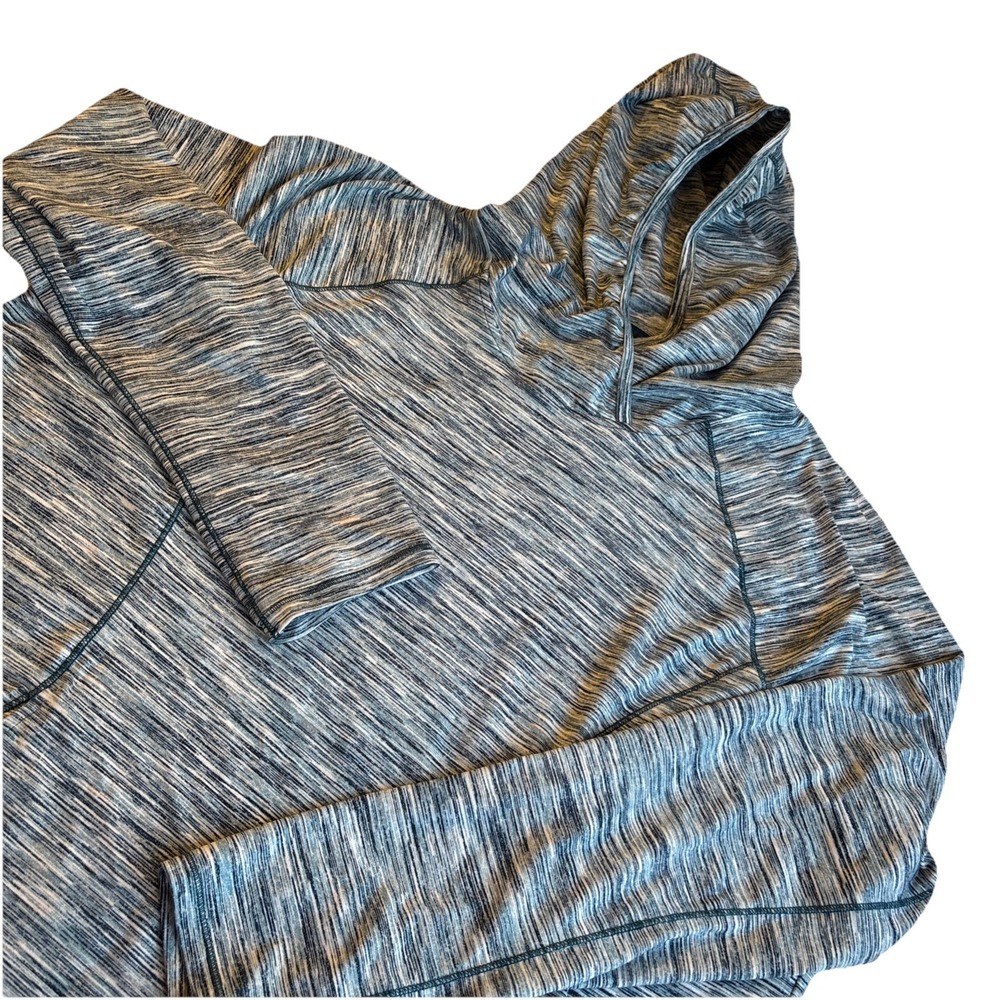 RBX Performance Hoodie Heather Blue Kangaroo Pocket Thumbies Women's 2XL